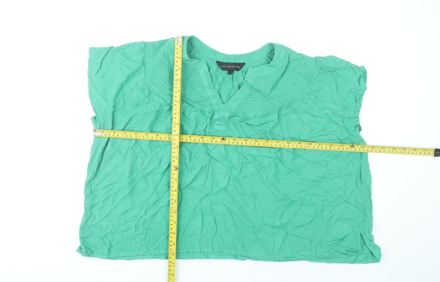 Live Unlimited Women’s Green Tunic Blouse Size 14 Viscose