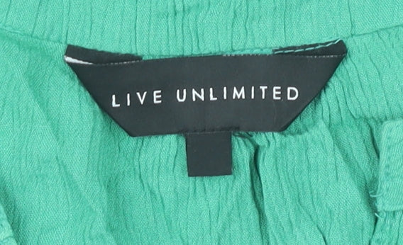Live Unlimited Women’s Green Tunic Blouse Size 14 Viscose