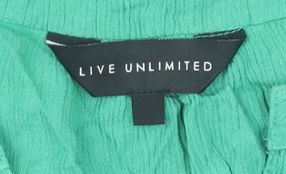 Live Unlimited Women’s Green Tunic Blouse Size 14 Viscose