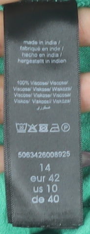 Live Unlimited Women’s Green Tunic Blouse Size 14 Viscose