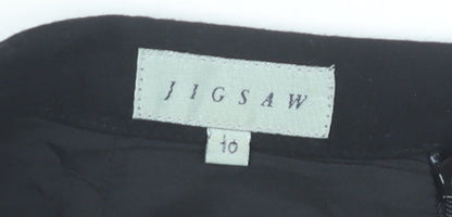 Jigsaw Womens Black Size 10 Pencil Knee Length Work Skirt