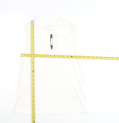 New Look Women Ivory High Neck Sleeveless Tank Top UK 6