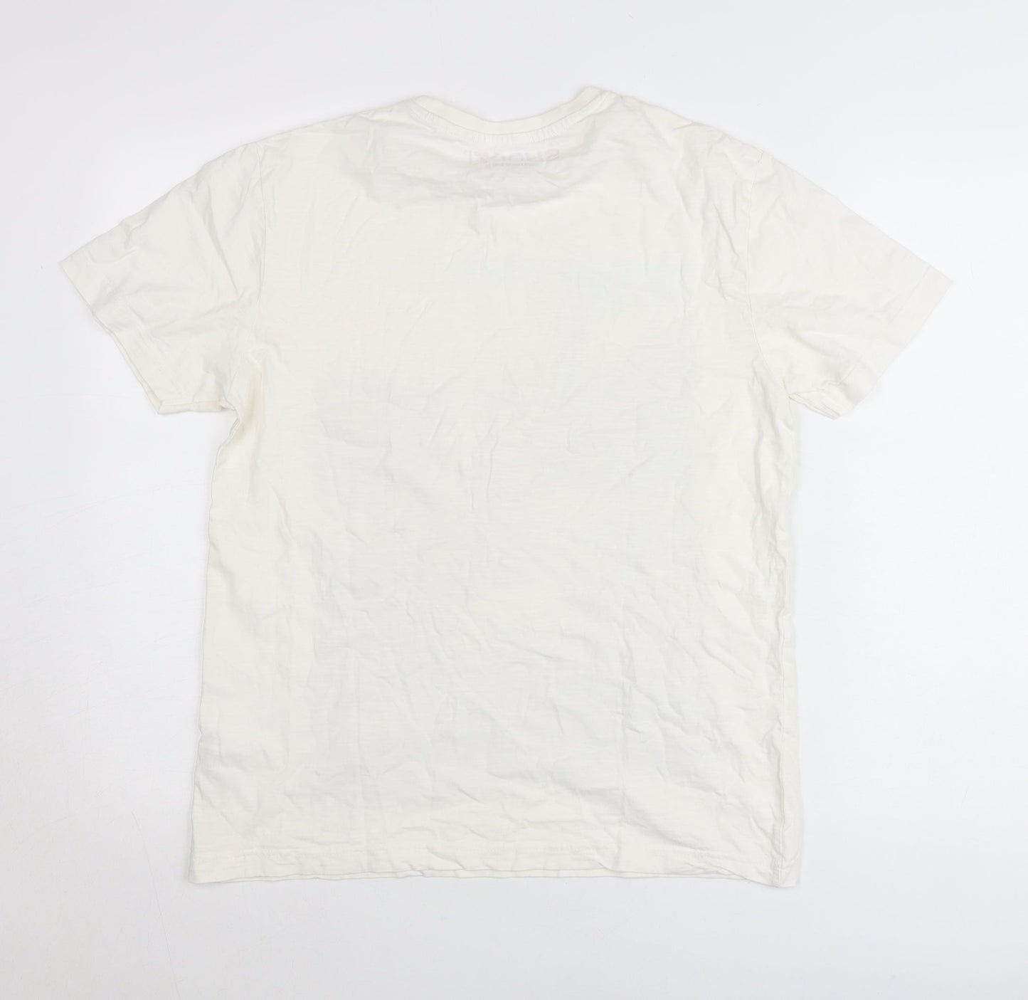 Tu Men’s White Small Graphic Shoot! Retro Football T-Shirt