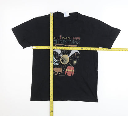 Port & Company Boys Black Harry Potter Christmas Graphic T-Shirt 9-10 Years