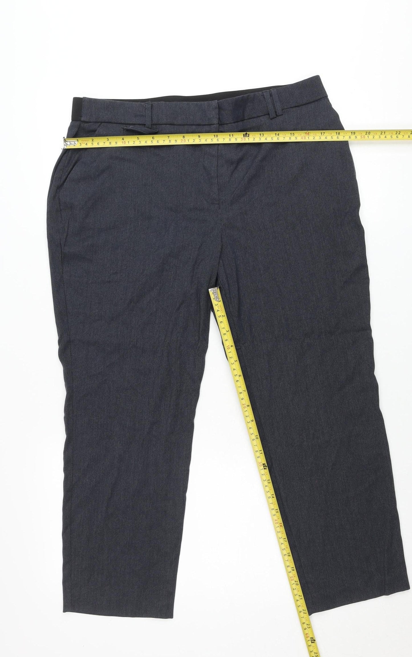 Bonmarché Women’s Grey Size 16 Tapered Leg Stretch Trousers