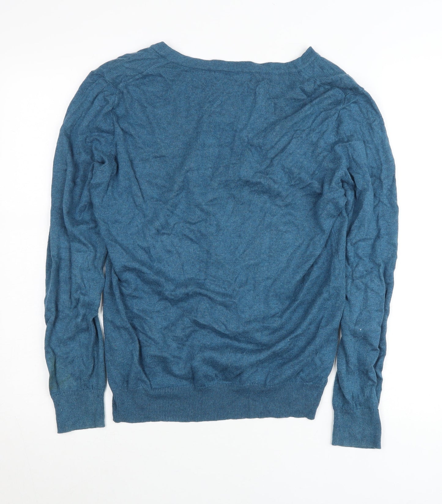 Crew Clothing Company Men’s Blue M V-Neck Cotton Cashmere Jumper