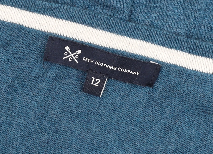 Crew Clothing Company Men’s Blue M V-Neck Cotton Cashmere Jumper