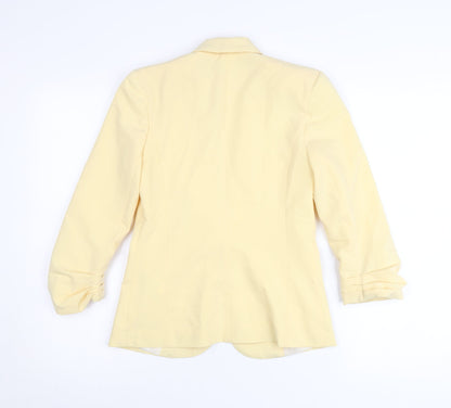 Atmosphere Womens Yellow Blazer Jacket UK 6 Single Breasted