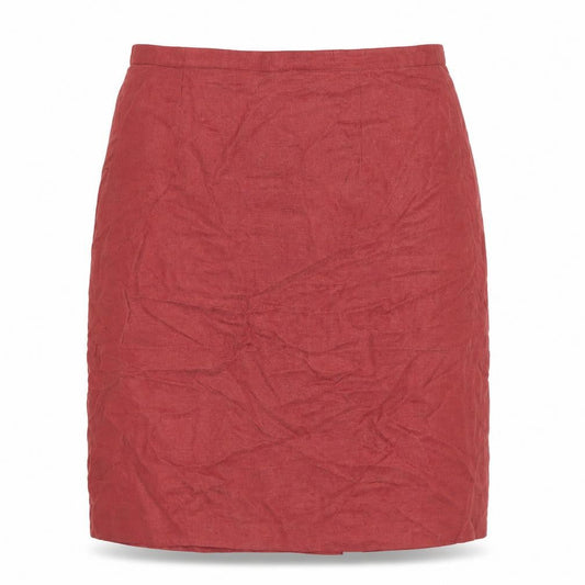 Monsoon Womens Red Size 10 Pencil Skirt Linen Blend Workwear