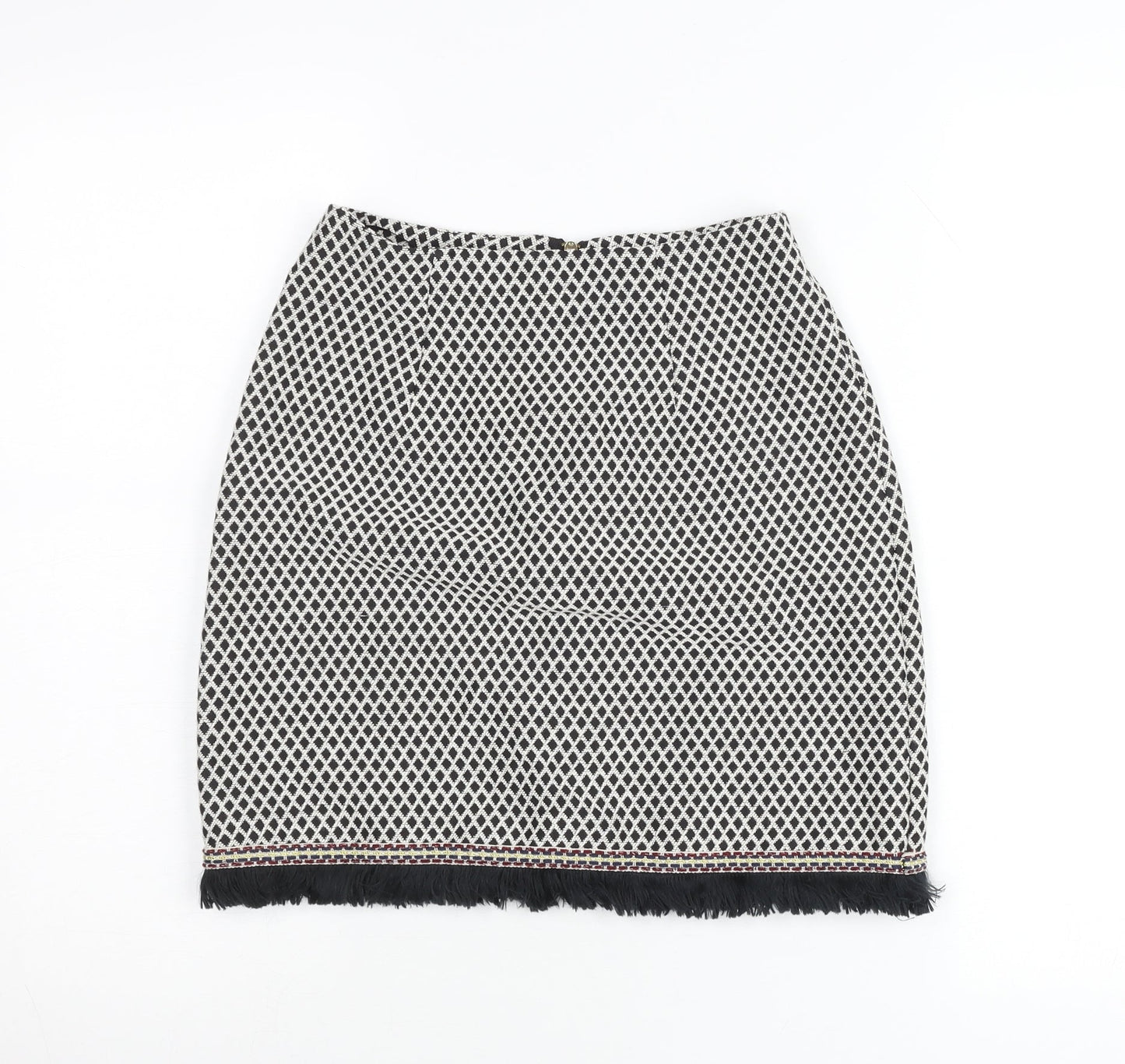 New Look Women’s Black Geometric Pencil Skirt UK 6 Short