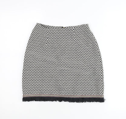 New Look Women’s Black Geometric Pencil Skirt UK 6 Short