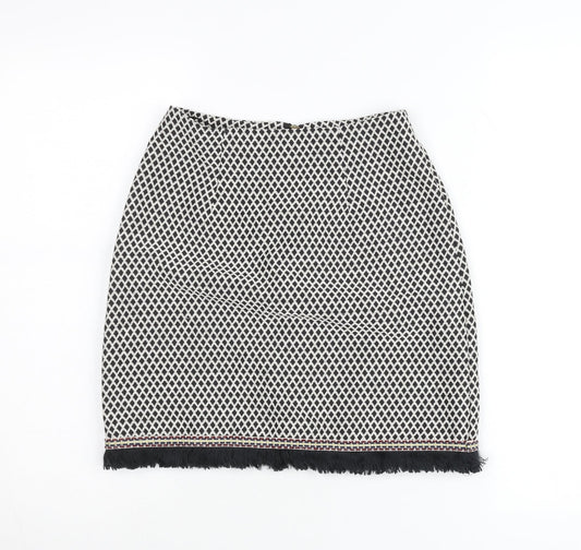 New Look Women’s Black Geometric Pencil Skirt UK 6 Short
