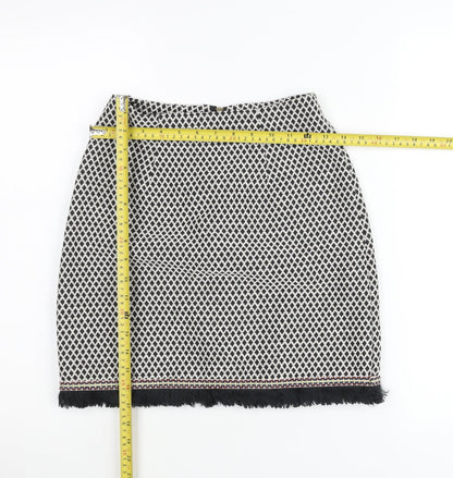 New Look Women’s Black Geometric Pencil Skirt UK 6 Short