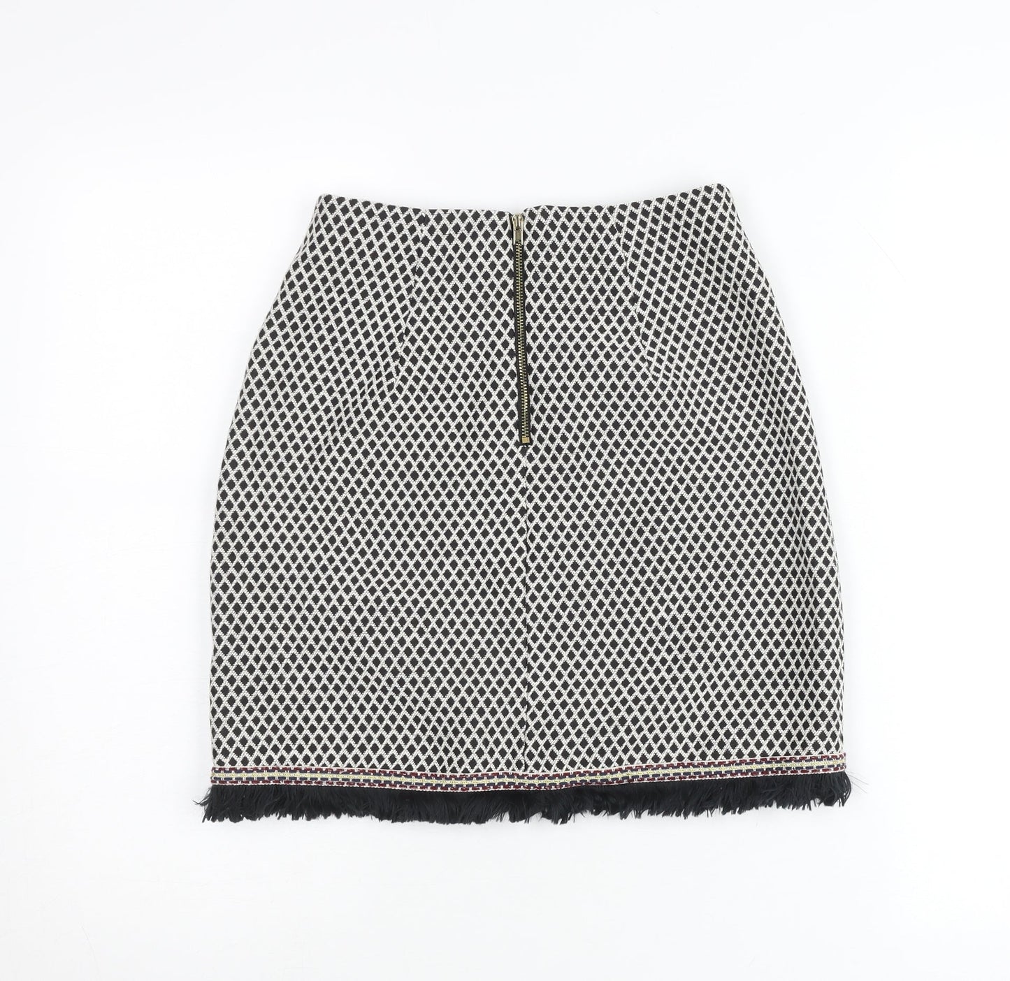 New Look Women’s Black Geometric Pencil Skirt UK 6 Short
