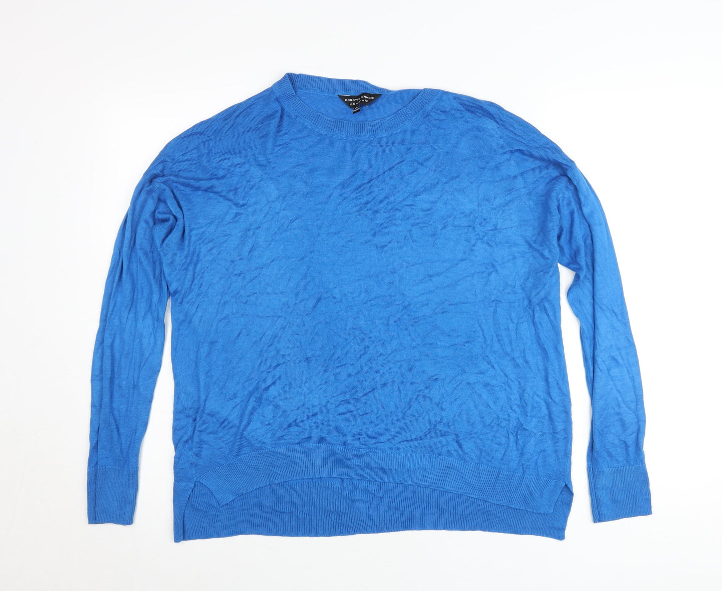 Dorothy Perkins Women’s Blue Crew Neck Jumper Size 10 Viscose Blend
