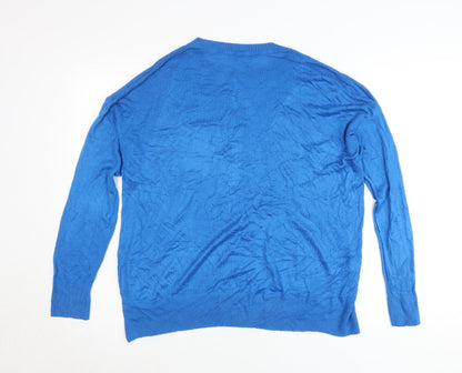 Dorothy Perkins Women’s Blue Crew Neck Jumper Size 10 Viscose Blend