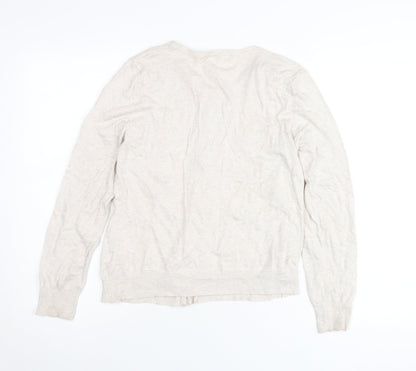 Encuentro Womens Beige Cardigan L Viscose Blend Knit Casual