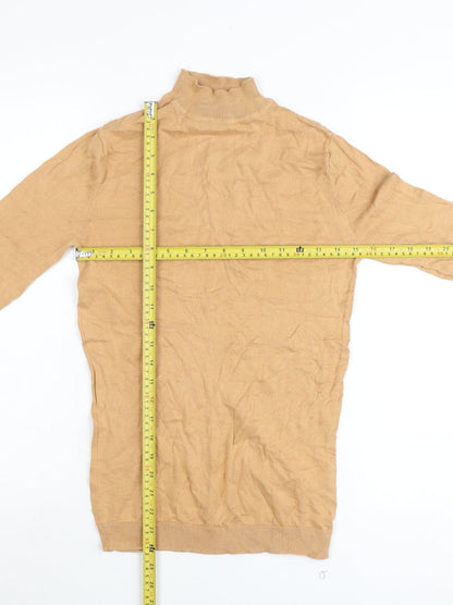 ASOS Women’s Beige Cotton Mock Neck Pullover Jumper 2XS