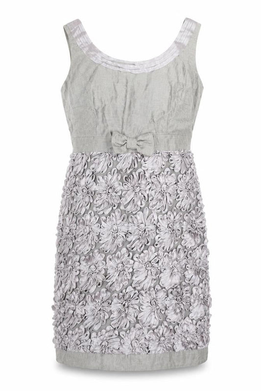 Marks and Spencer Women Grey Floral Sheath Dress Size 12