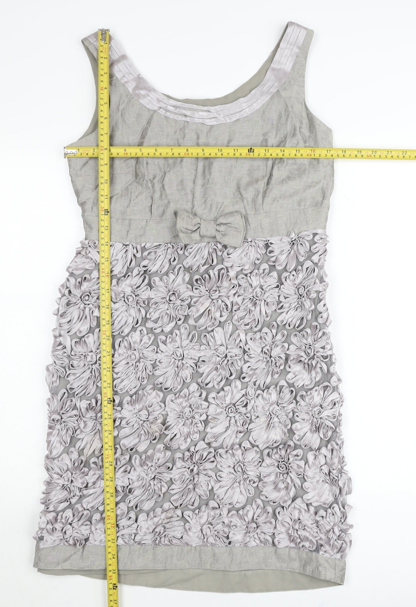 Marks and Spencer Women Grey Floral Sheath Dress Size 12