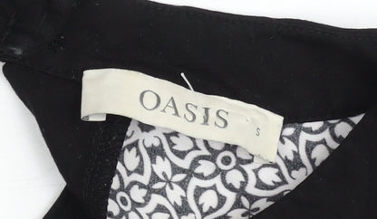 Oasis Womens Black White Red Geometric Sheath Dress Size S