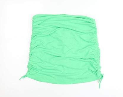 Zara Women’s Green Ruched Jersey Short Skirt Size XL