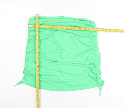 Zara Women’s Green Ruched Jersey Short Skirt Size XL