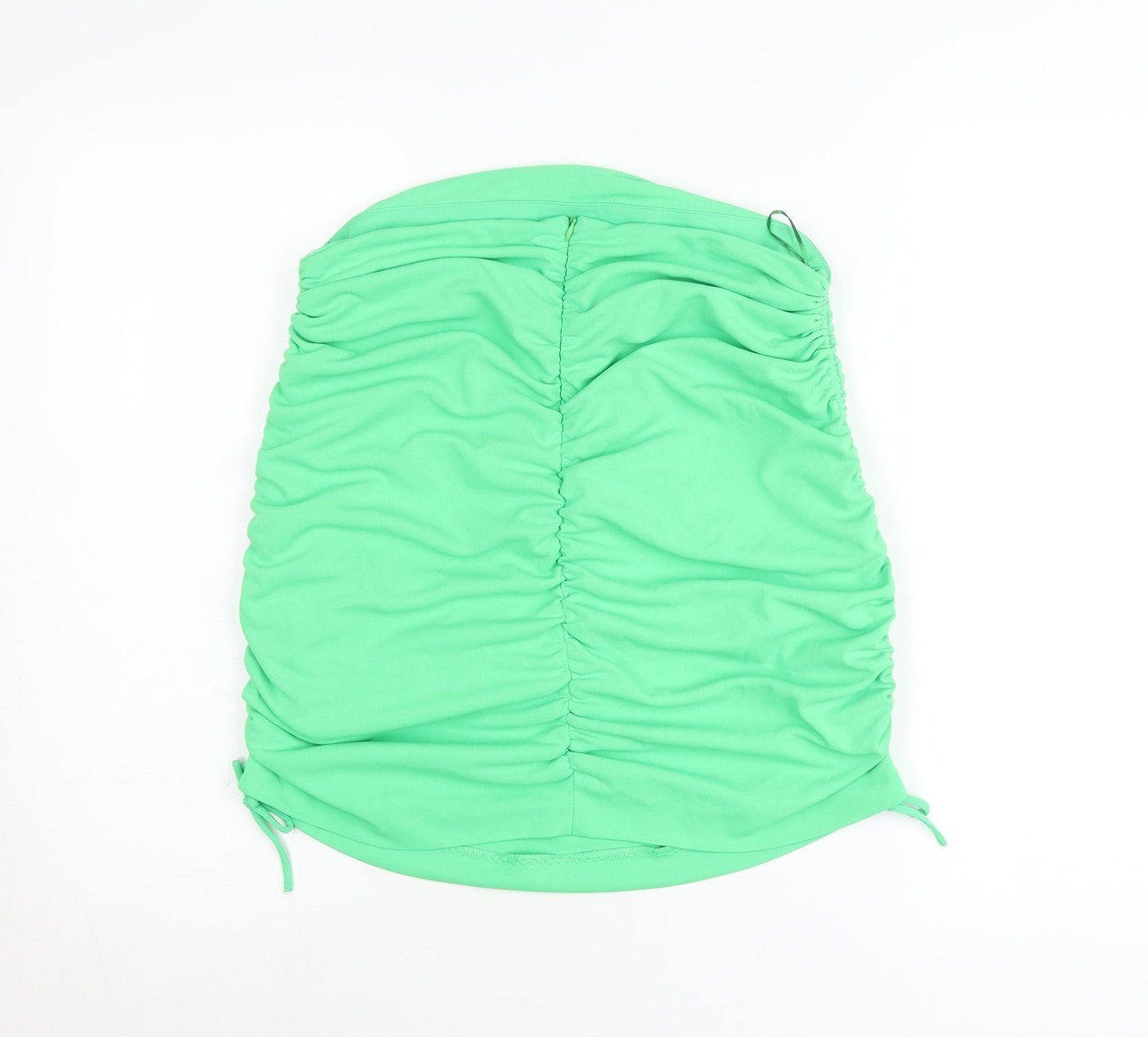 Zara Women’s Green Ruched Jersey Short Skirt Size XL