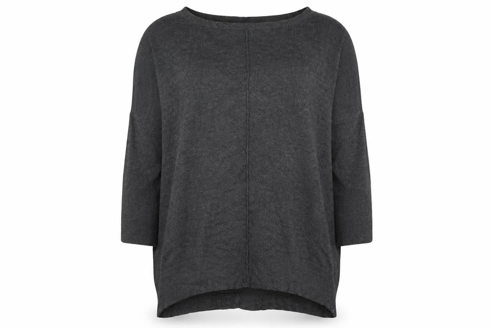 Marks and Spencer Womens Grey Size 12 Relaxed Viscose Jumper
