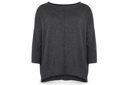 Marks and Spencer Womens Grey Size 12 Relaxed Viscose Jumper