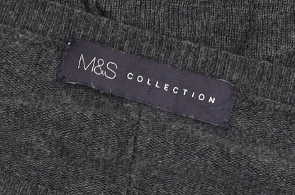 Marks and Spencer Womens Grey Size 12 Relaxed Viscose Jumper