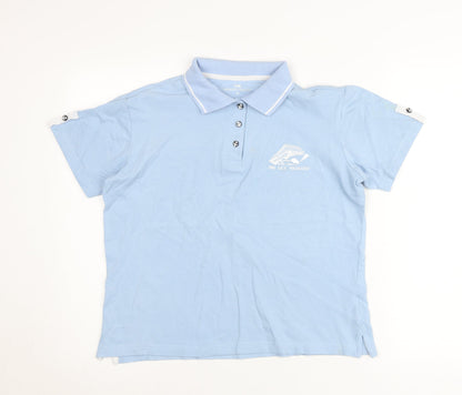 Princess Cruises Men’s Blue Polo Shirt M Logo Travel Cotton