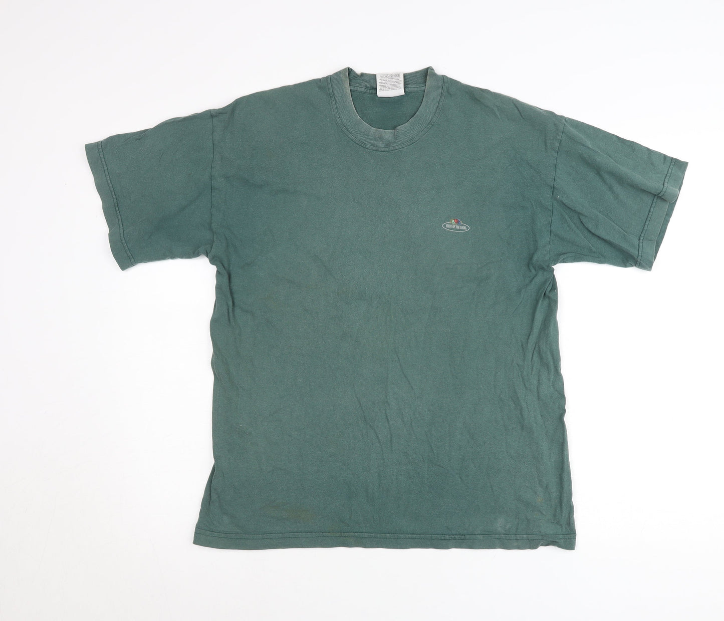 Mens UK Size M Fruit of the Loom Green  T-Shirt