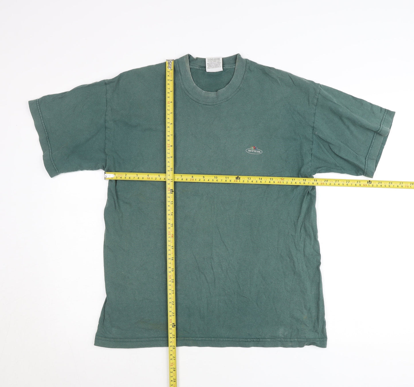 Mens UK Size M Fruit of the Loom Green  T-Shirt