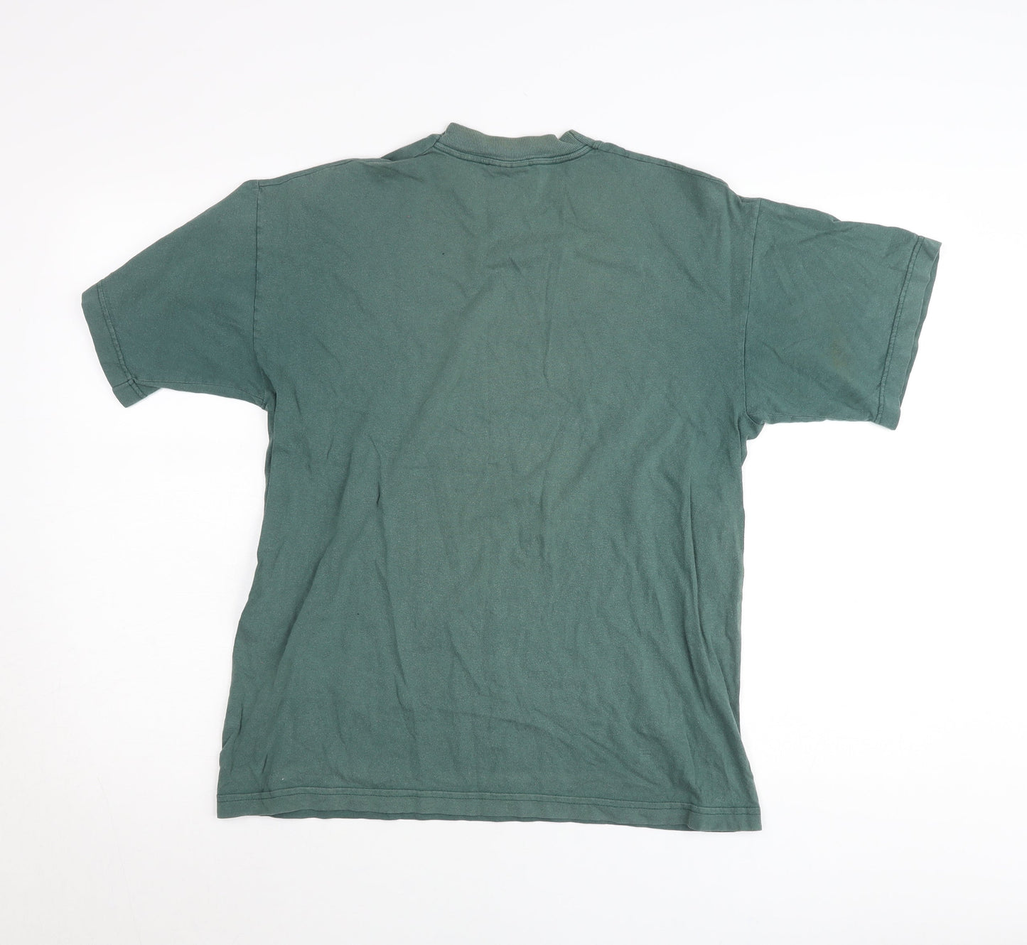 Mens UK Size M Fruit of the Loom Green  T-Shirt