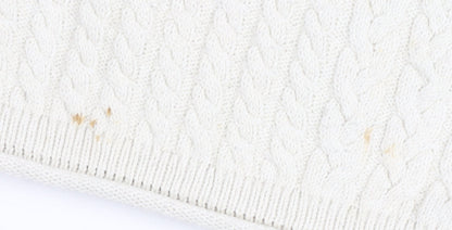 Zara Women’s Ivory Cable-Knit Sleeveless Vest Jumper Size 12