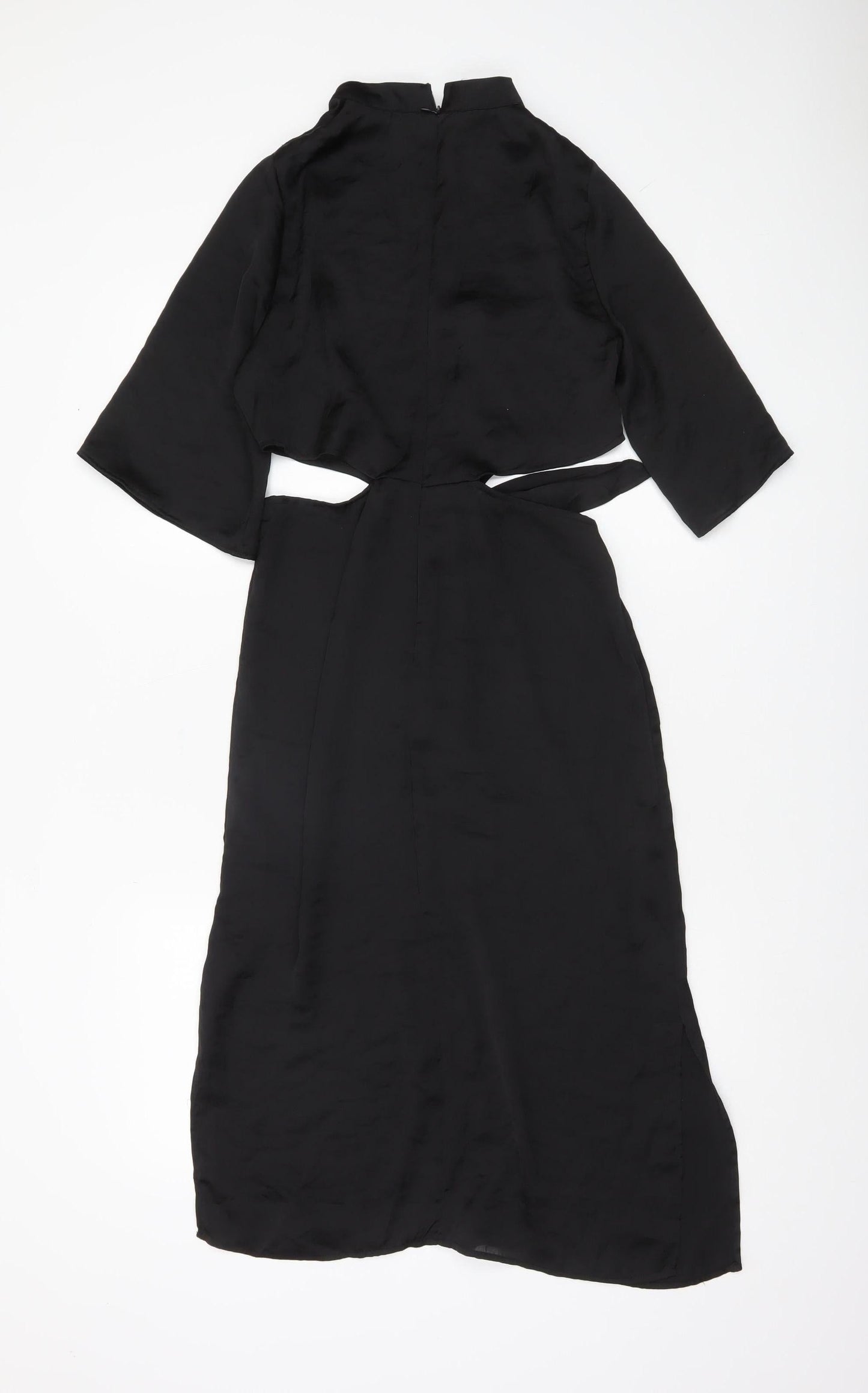 Boohoo Women’s Black Size 8 Midi Sheath Cut Out Party Dress