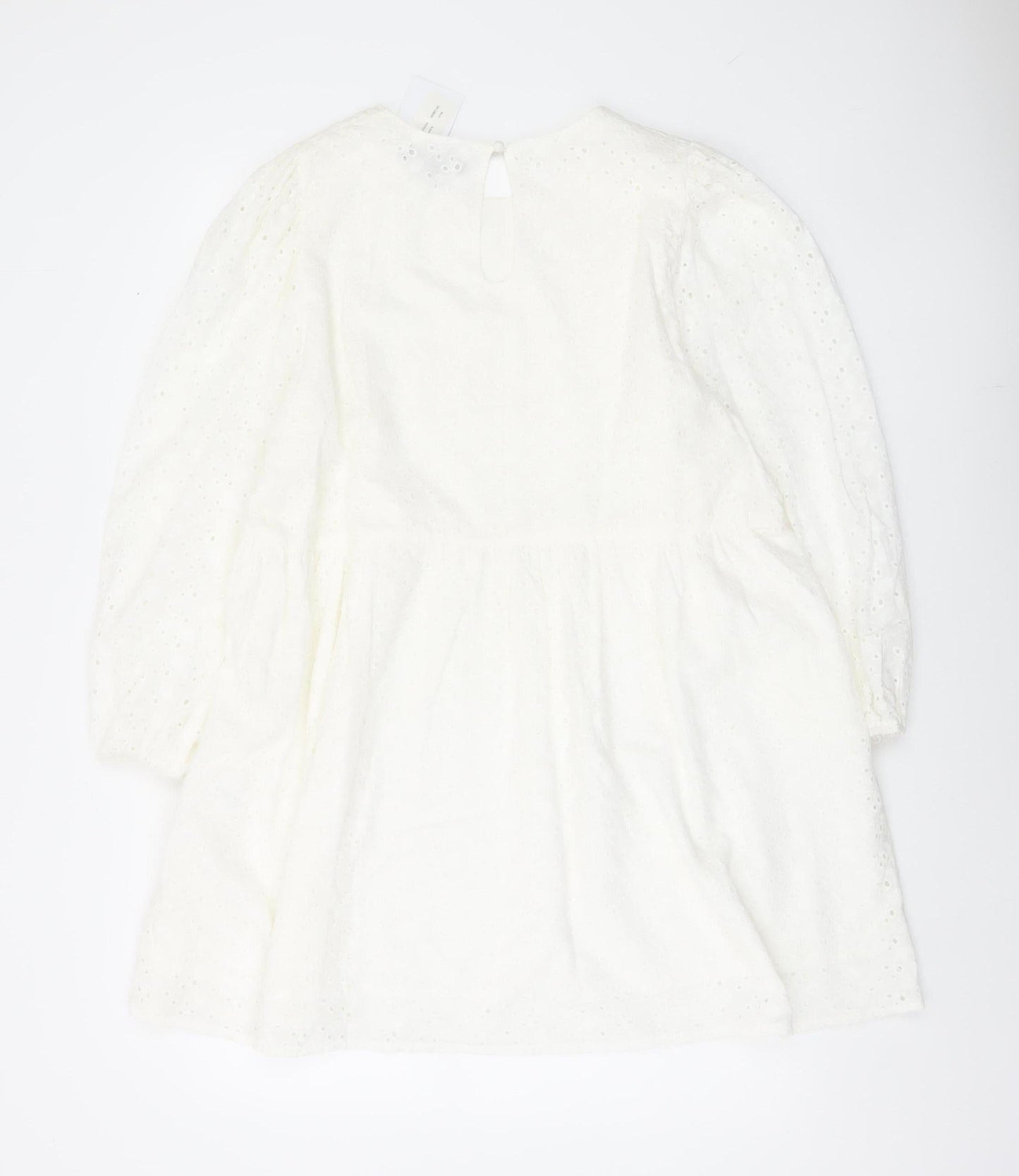 In The Style Womens White Cotton A-Line Dress Size 14