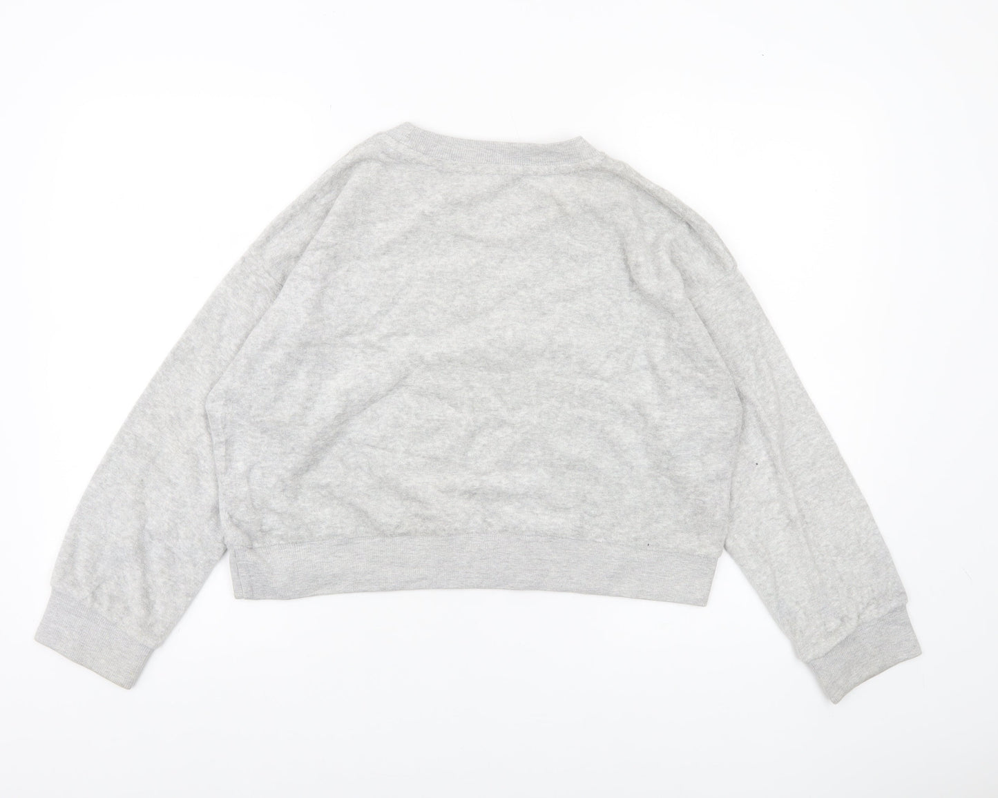 Pep&Co Women Grey Medium Pullover Sweatshirt Athletic Club Print