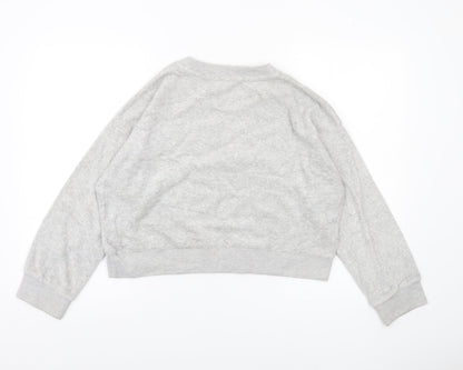 Pep&Co Women Grey Medium Pullover Sweatshirt Athletic Club Print
