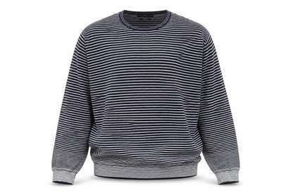 Marks & Spencer Men’s Blue XL Striped Cotton Pullover Jumper