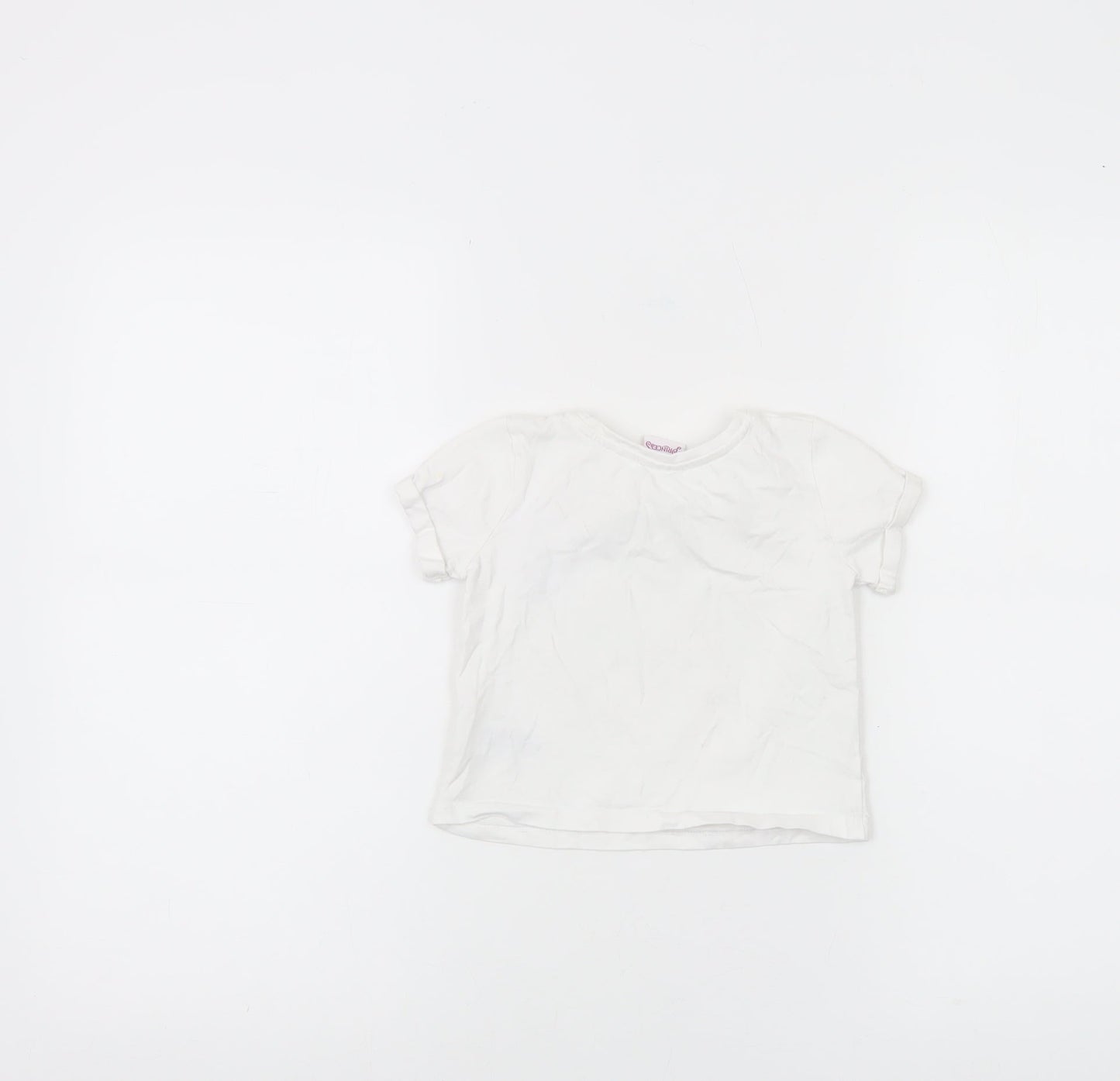 M&Co Girls Ivory Disney Princess T-Shirt 18-24 Months Short Sleeve