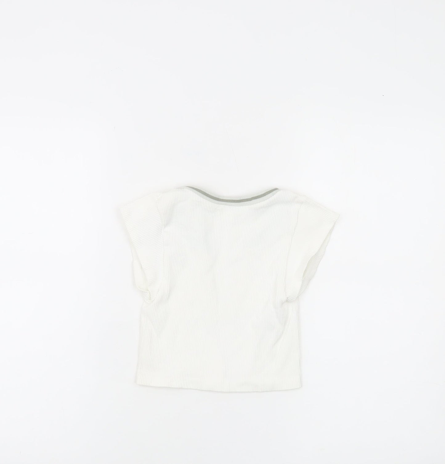 Urban Outfitters Women’s White XS Cropped Henley T-Shirt