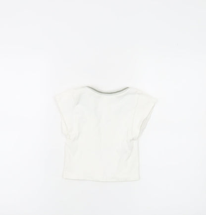 Urban Outfitters Women’s White XS Cropped Henley T-Shirt