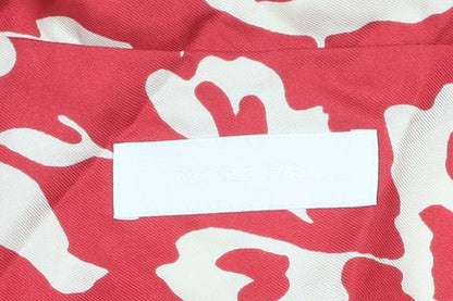 Nicole Farhi Womens Red Silk Floral Cowl Neck Blouse UK12