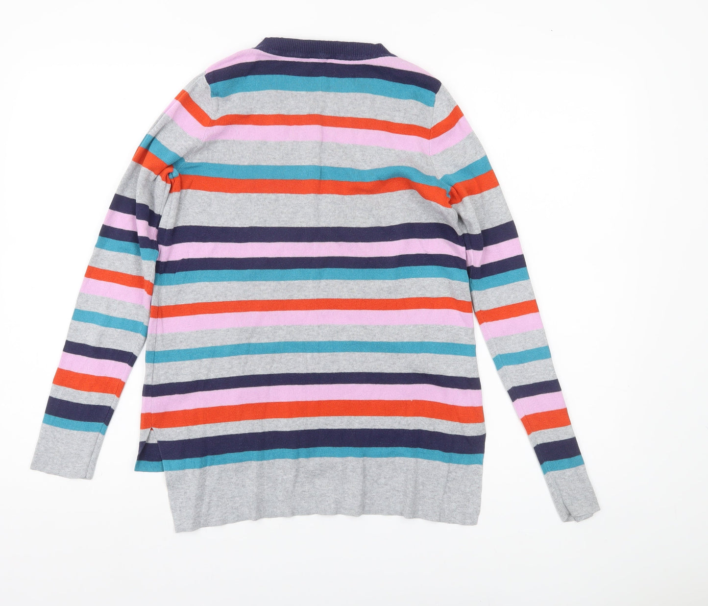 Oasis Women’s Multicoloured Striped Crew Neck Cotton Jumper XS
