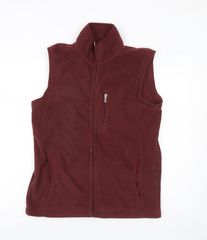 Lincoln Men’s Red Fleece Bodywarmer Waistcoat Small Zip Pockets