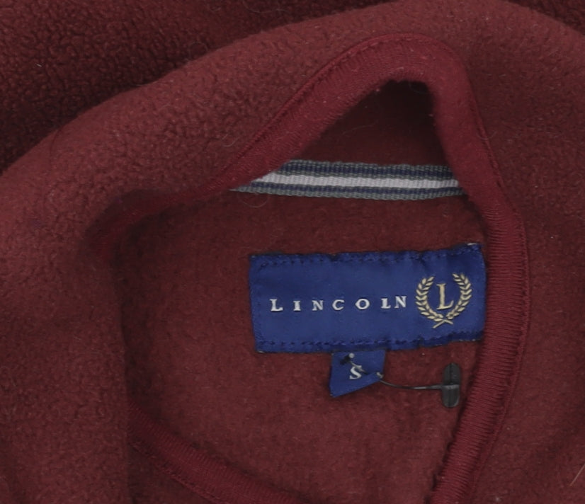Lincoln Men’s Red Fleece Bodywarmer Waistcoat Small Zip Pockets
