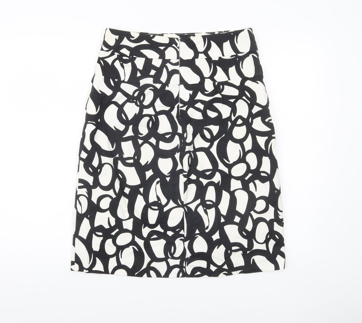 Simon Jeffery Women Black White Geometric Pencil Skirt Size 12