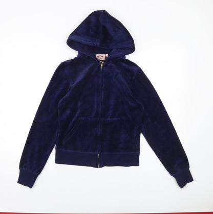 Dasey Pavilion Women’s Blue Velour Full Zip Hoodie Size S